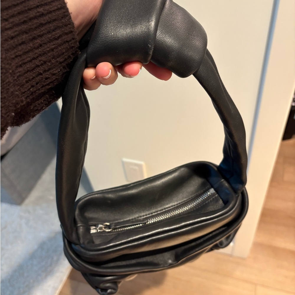 STAUD Black Leather Shoulder Bag - Picture 2 of 3